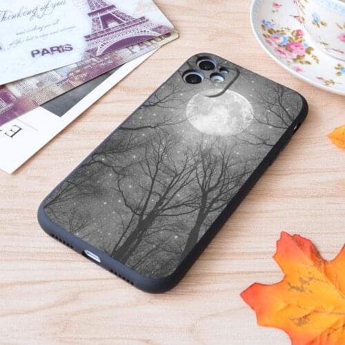 May It Be A Light Dark Forest Moon Print Soft Silicone Matt Case For Apple iPhone Case