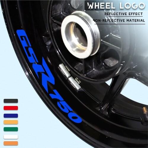 New motorcycle wheel sticker waterproof reflective wheel decals rim decoration logo for SUZUKI GSR750 gsr 750