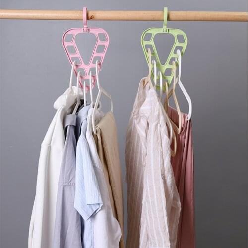New Magic Multi-port Support Circle Clothes Hanger Drying Rack Multifunction Plastic hangers for clothes Home accessories