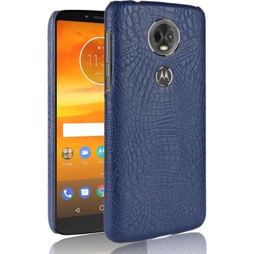 New For Motorola Moto E5 Plus Case PU Leather Crocodile Skin PC Hard Cover For Motorola Moto E Plus (5th Gen.) 6.0" Phone Case