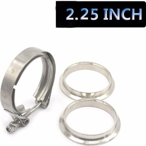 Universal Upgraded 2.25 inch Auto Parts V-band clamp kit for Turbo, Exhaust pipes Turbo Downpipe Exhaust Clamp V band