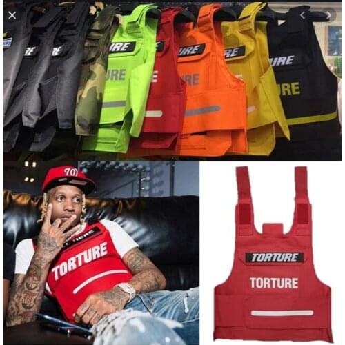 Vest 2020 TORTURE TACTICAL VEST TEEN TOP TANK Tactical Vest Men Lil Durk Tops Torture Vest Tees Tank Tops Dancer tyga FREE SIZE