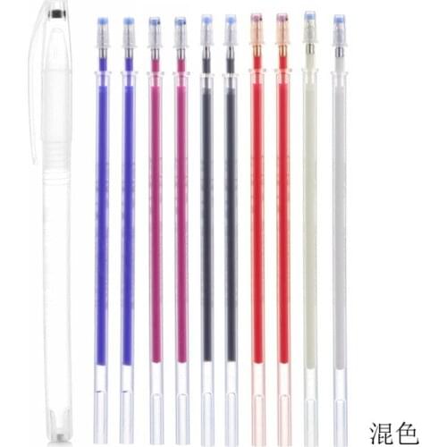 1Set=10pcs Fabric Markers Pencil Heat Wrap High Temperature Disappearing Marker Pens Fade Out Sewing Drawing Lines Accessories