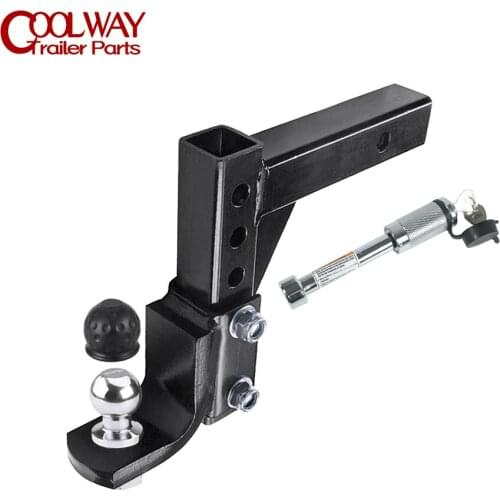 10 Inch Adjustable 4 Level Trailer Drop Hitch Ball Mount Tow for 2 Inch Receiver With 50mm Ball RV Parts Camper Caravan Access