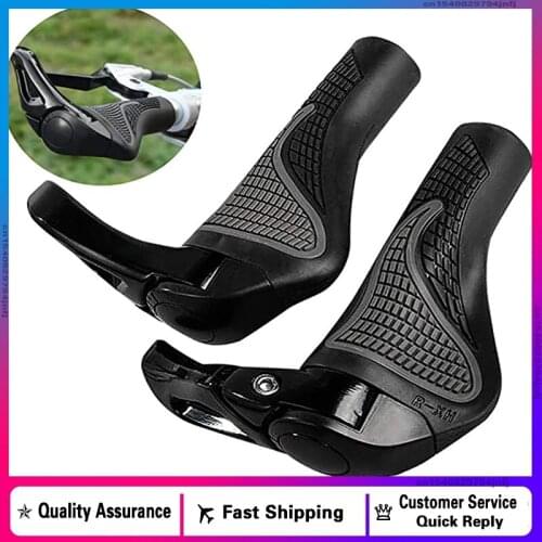 2pcs Cycling Mountain Bike Grips Handlebar Grips MTB Bicycle Rubber Handle Bar Grip End Lock-on Ergonomic Bicycle Accessories