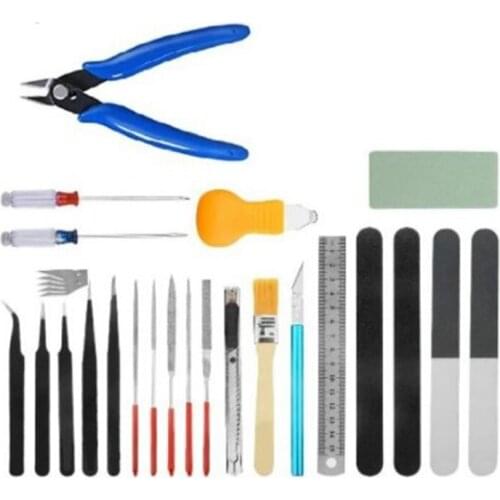 28PCS Model Tools Kit Hobby Building Tools Set for Cars,Airplanes,Buildings,Robots Models Building Repairing and Fixing