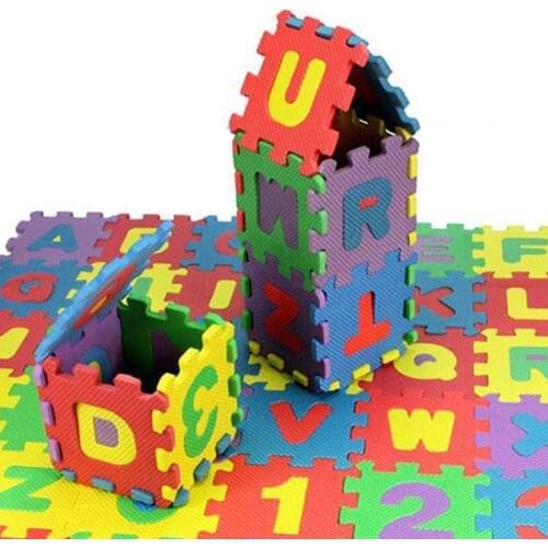 36Pcs/Set Child Kids Novelty Alphabet Number EVA Foam Puzzle Learning Mats Toy