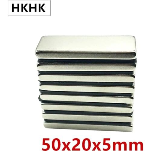 5/10/20PCS 50x20x5 Powerful Quadrate Magnets 50mmX20mm Neodymium Magnet 50x20x5mm Strong NdFeB Permanent Magnetic 50*20*5
