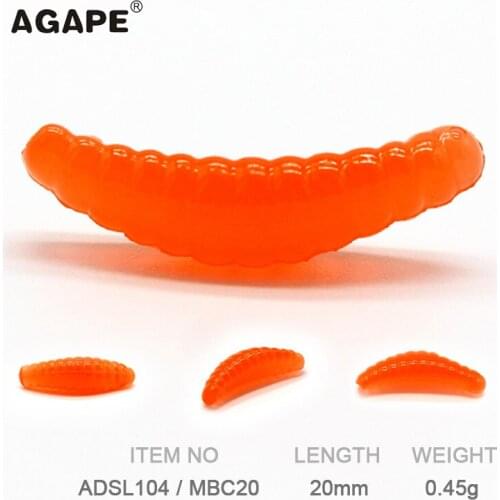Agape Fishing Lure Soft Lure Silicon Bait Soft Bait ADSL104/MBC20 100pcs 20mm 0.45g