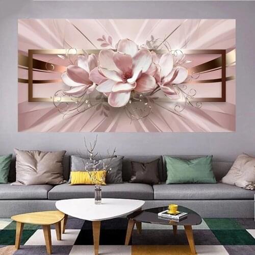 Large 5d Diy Diamond Painting Orchid Pink flower diamond painting cross stitch mosaic embroidery diamond round square P1169