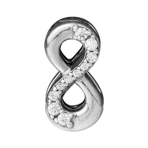 Infinity Sign Clip Crystal Reflexions Beads for Jewelry Making Sterling Silver 925 Jewelry Charm Beads for Reflexions Bracelets