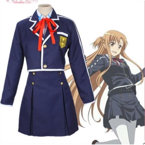 Hot Anime Sword Art Online COSPLAY Yuuki Asuna COS Halloween Party cosplay Uniforms Unisex Costumes Free shipping