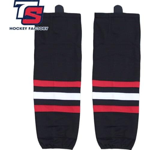 Cool hockey free shipping Breathable Blackhawks Ice Hockey Socks Cheap Shin Guards W019 high quality men women youth adult