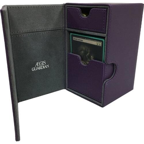 AEGIS GUARDIAN 100+ TCG Deck Box Card Case Collector For Mtg Pokemon Yugioh Collection: Purple Color