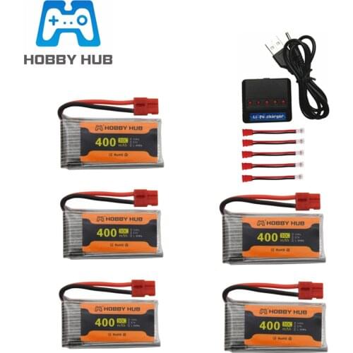 3.7V 400mah lipo Battery + charger For SYMA X15 X5A-1 X15W X15C RC Helicopter Spare Parts 752035 3.7v drone battery 1pcs to 6pcs