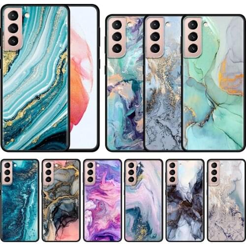 Fashion Marble Phone Case For Samsung Galaxy SS20 S21 FE Ultra S10 Lite S9 S8 Plus S10E S7 Edge Soft Silicone Coque