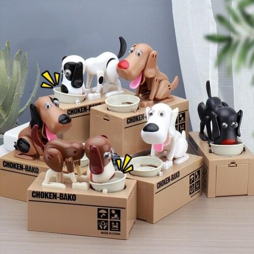 New Creative Savings Fun Eating Money Dog Piggy Bank Children Toys Birthday Gift