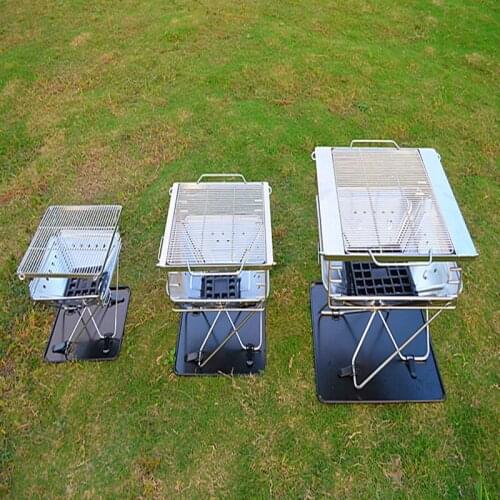 New Arrival Outdoor Korean-style Portable Thicken Multi-functional Charcoal Folding Stainless Steel Barbecue Grill