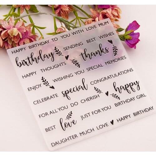 Embossing Plates Design DIY Paper Cutting Dies Scrapbooking Plastic Embossing Folder Em1982 Girls Birthday