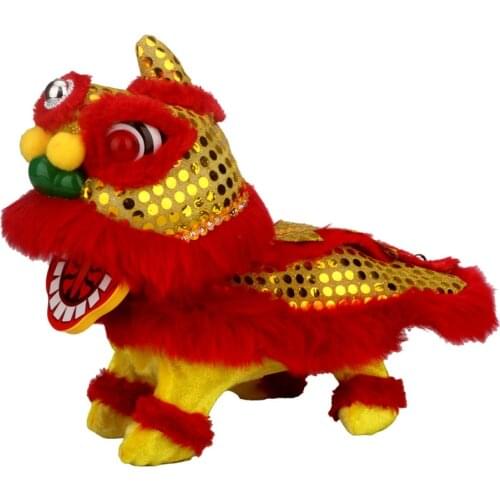 Robot Interactive Lion Toys Electronic Plush Animal Pet Walking Electric Dancing Lion Music LED Toy For Children Birthday Gift