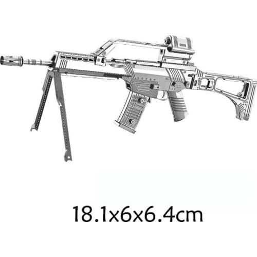 DIY Building Assembly Metal G36 Gun Model Military Airsoft Pistol Toy Gun Can not Shoot Gift for Children AA086