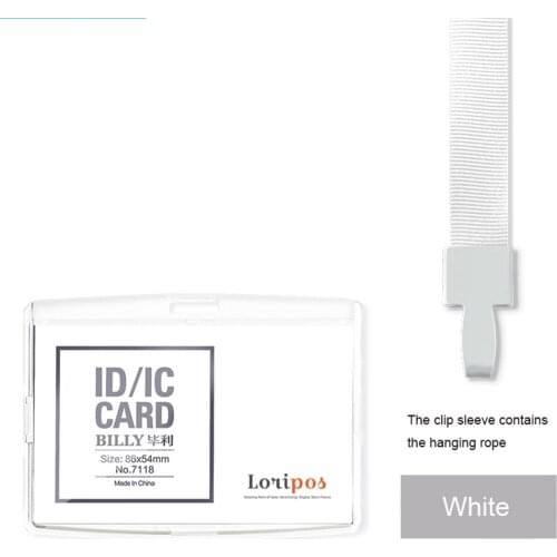 Standard Size 54*86mm Clear Plastic Exhibition Name Cards Holder Staff Business Badge Holder Office 1