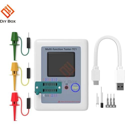 Transistor Tester Test TFT TC-1 Diode Triode Capacitance Meter LCR Meter NPN PNP MOSFET IR Multifunction Tester Multimeter