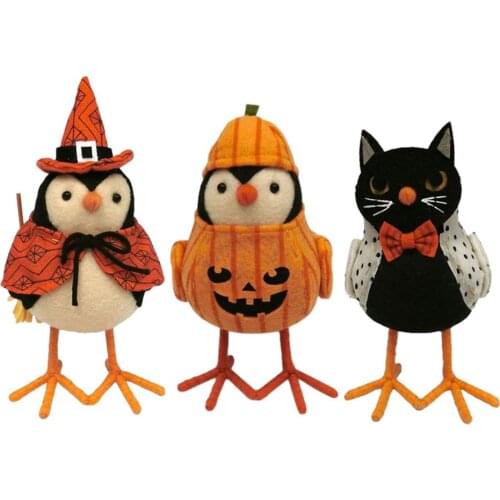 Halloween Chick Ornament Acrylic Chicken Crafts Pendant Door Wall Window House Props Holiday DIY Decoration