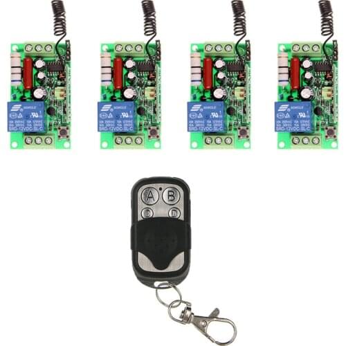 Universal AC 220V 110V Relay 1CH 1 CH Wireless Remote Control Switch Receiver Module and RF Transmitter,315 / 433 MHz