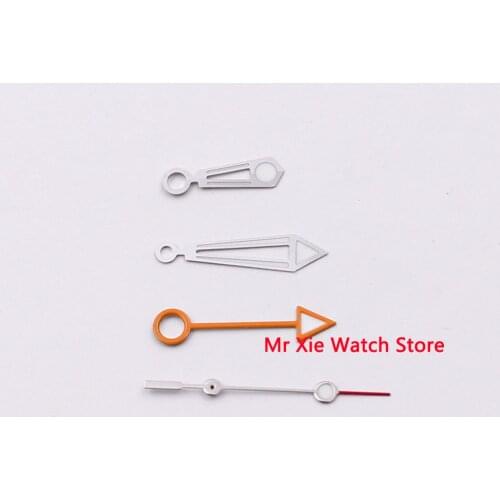 High quality 316L Stainless Steel Watch Hands Silver edge luminous pointer with GMT Hand For Automatic Movement Watch
