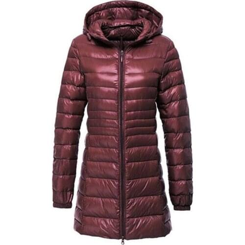 Long Jacket Women Winter Down Coats Womens Casual Hooded White Duck Down Jackets Ultralight Warm 5XL 6XL Coat Casaco Feminino