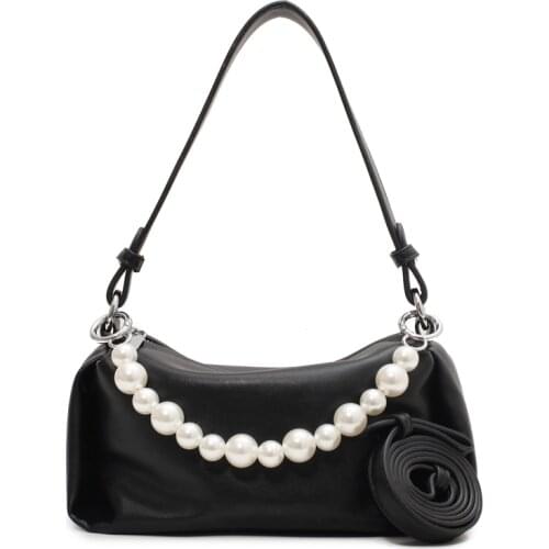 Fashion Women Small Pu Leather Pearl Handle Handbags High Quality Ladies Shoulder Messenger Bags Designer Female Crossbody Bag