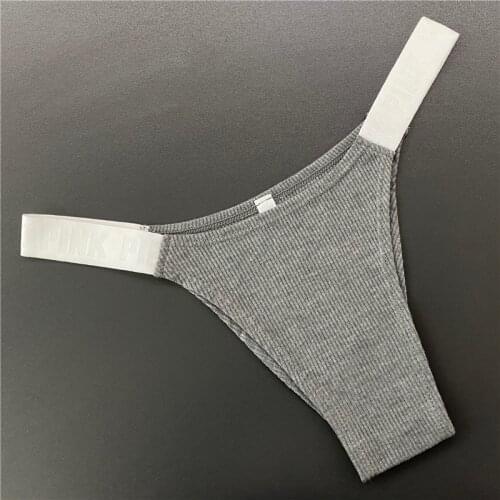 Sexy Women Letter Elastic Band Cotton Panties Ladies Cotton Bottom Crotch High-fork Threaded Cotton Panty Femmes Briefs