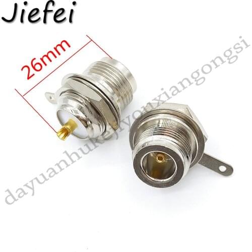1Pcs New high quality Connector N Type female Jack bulkhead solder cup desk mount RF COAXIAL Adapter