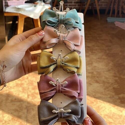 10pcs/lot New Children Double Layer Bow Hairclip Hairpin Princess Headdress Crown Hair Barrette Popular Princess Party Accessory