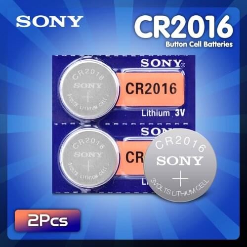 2Pcs For Sony CR2016 3V Lithium Battery DL2016 ECR2016 LM2016 BR2016 CR 2016 li-ion Button cell Coin Batteries For watch toys