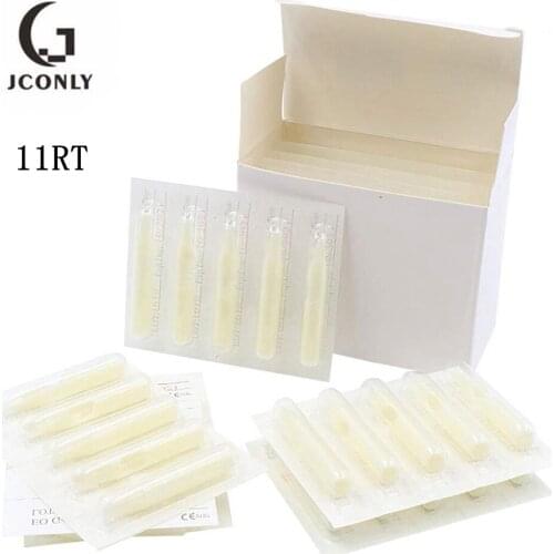 Tattoo Tips 50pcs Assorted Size Tattoo Disposable Tips Tubes for Tattoo Gun Tattoo Needles Flat/Magnum Sterilize Plastic Tips