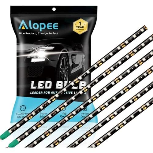 6-Pack 30CM 5050 18 SMD Green LED 12V DC Waterproof Strip Underbody Light for Motorcycles Boat Atmosphere decoration light