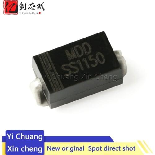 100PCS SMA SS1150 SMD SS115 1A 150V DO-214AC Schottky diode New Original