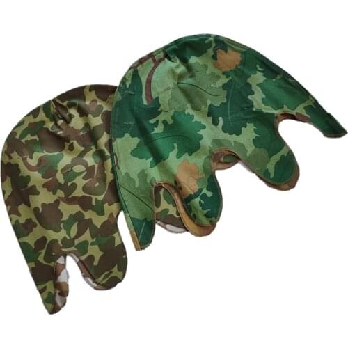 PAIR OF VIETNAM WAR US ARMY MITCHELL HBT CAMO REVERSIBLE MILITARY HELMET COVER