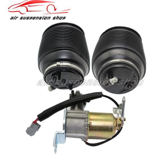 Set Rear Air Suspension Spring Bag Gas Shock Compressor Pump for Toyota Land Cruiser Prado 120 Lexus GX470 4808035011 4891060020