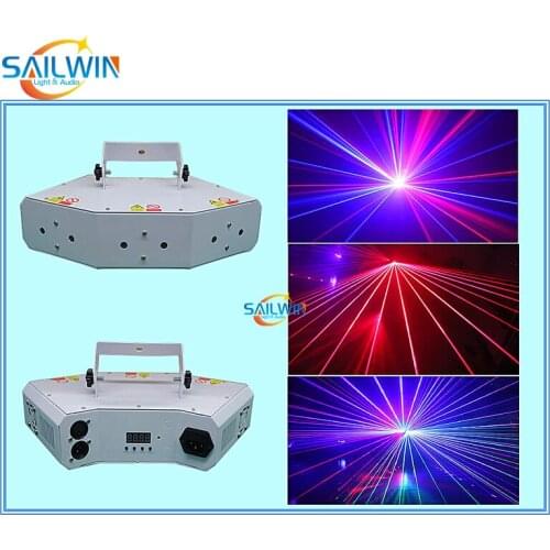 6 Hole 400MW RGB Laser image Lines Beam Scans DMX DJ Dance Bar Coffee Xmas Home Party Disco Effect Lighting Light System Event