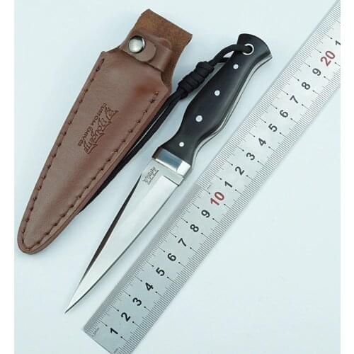 LEMIFSHE Fixed blade knife 440C steel ebony handle outdoor hunting survival pocket kitchen tool camping EDC tool