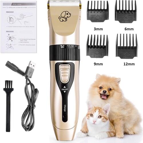 Pet dog hair clipper Cat Hair trimmer Puppy grooming Electric shaver set Cat supplies Rechargeable professional Haircut