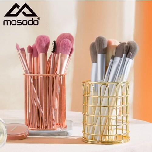 Desk Organizer Magnetic Pen Holder Stationery Simplicity Makeup Brush Storage Tube Organizer Iron Stand For Cosmetics