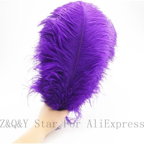 Natural beautiful 35-40CM (14-16 inches) ostrich hair 10-100 dark purple DIY craft jewelry clothing decoration feathers