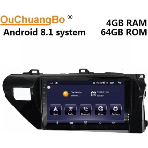 Ouchuangbo android 10 radio stereo player for Hilux support gps navigation 8 core Right driving