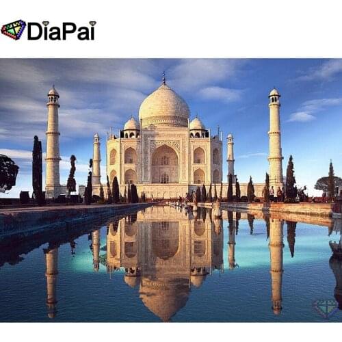 DIAPAI 100% Full Square/Round Drill 5D DIY Diamond Painting "Castle building" Diamond Embroidery Cross Stitch 3D Decor A21026