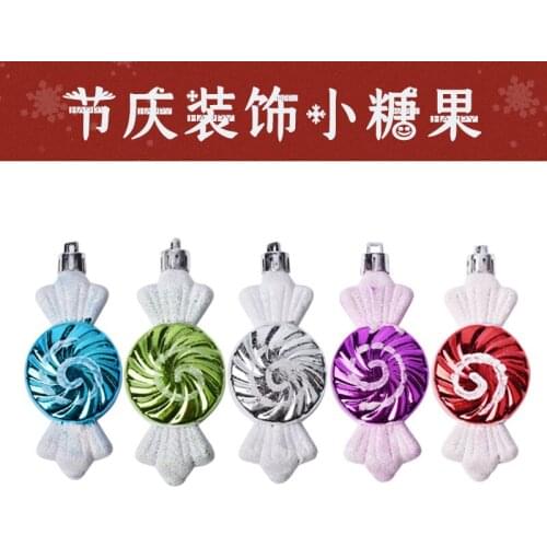 Festive decoration supplies Plastic painted small candy pendants Wedding mall kindergarten scene decoration candy pendants