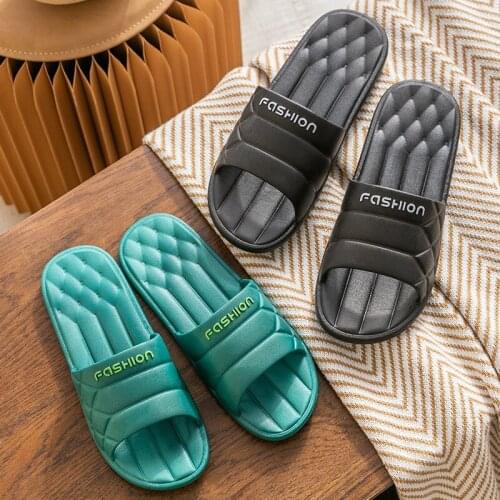 Summer Mens Soft-soled Indoor Slippers Floor Flat Shoes EVA Sandals Women Non Slip Wear Resistant Bathroom Household Slippers